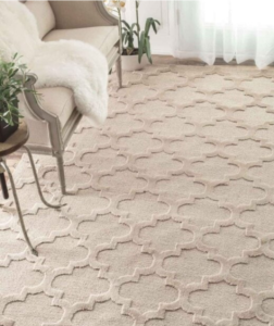 Wool hand-tufted area rug