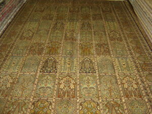 Persian design hand-knotted silk rugs