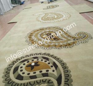 corridor large rug in custom design size and shape
